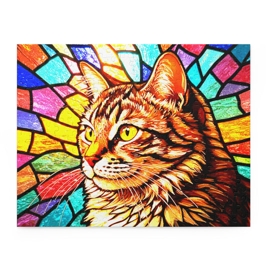 Chromatic Cat: A Stained Glass Puzzle(120, 252, 500-Piece)